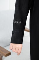 عباية كتان جاكار زرار امام