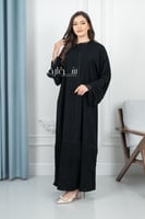 عباية استريت بكسرات وشيفون كريستال