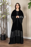 عباية شتوي تدخيلات جاكار كم وتحت وكسرات زوم