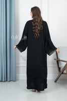 عباية استريت بكسرات وشيفون كريستال