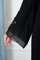 عباية استريت بكسرات وشيفون كريستال