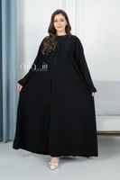 عباية نص كلوش بدقة خيط مربعات