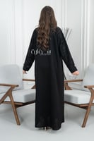 عباية كتان جاكار زرار امام