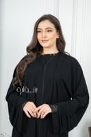 عباية استريت بكسرات وشيفون كريستال