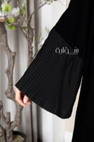 عباية شتوي مخمل كم كسرات زوم