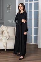 عباية استريت انترنت تطريز كم وتحت حلزوني