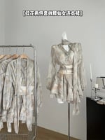 فستان من قطعتين بنقشة زهور