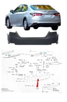 صدام خلفي كامري 2018 / 2024 وكالة