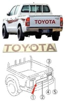 كتابة TOYOTA باب الصندوق 2006 / 2015 وكالة