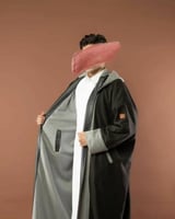 فروة دبل فيس اسود مع رصاصي