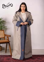 فروة نسائي كحلي مع رصاصي