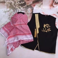 شماغ وعقال وطاقيه أبيض