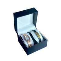 طقم ساعة نسائي مع سوارة تقليد ماركة VERSACE