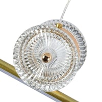 نجفة ليد مستطيل كريستال ذهبي