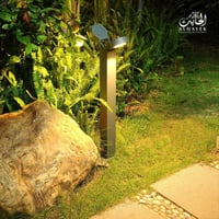 عمود انارة حدائق مع لمبتين مدمجة متحركة