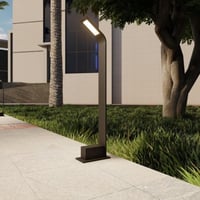 عمود انارة حدائق ليد مستطيل نحيف