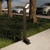 عمود انارة حدائق ليد مستطيل نحيف