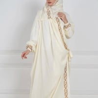 شرشف صلاة نسائي بارد بتطريز ناعم