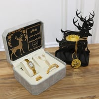 هدايا نسائية طقم ساعة زركون سان استيل بالاسم