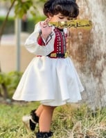 فستان بناتي بقماش السدو والعقال