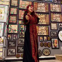 فستان شمالي ازياء يوم التاسيس تراثي