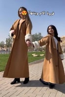 فروة جوخ او جلد حسب الطلب شتوي الام والبنت