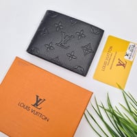 محفظة رجالية جلدية فاخرة بنقش أيقوني مكرر - لمسة ا...