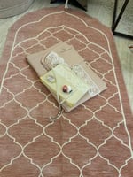 طقم سجاده وجلال صلاه قطن بارد ومصحف مغلف وسبحه لول