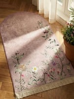 سجاده تركيه مخمليه مبطنه بتصميم أزهار ورد وجلال صل...