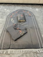 طقم سجاده مخمل مبطن 2 سم مطرز وجلال صلاه قطن بارد...