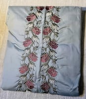 جلال صلاه قطن بارد تطريز ورود موديل سحاب -لون ازرق...