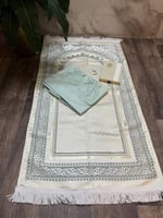 طقم سجاده تركيه وجلال صلاه قطن بارد ومصحف مفسر مغل...