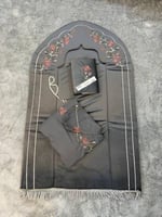 طقم سجاده مخمل مبطن 2 سم مطرز وجلال صلاه قطن بارد...