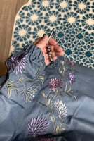 جلال صلاه قطن بارد مطرز تطريز ورود ناعمه - لون رما...