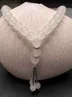 سبحه بورسلين زجاج -لون أبيض لؤلؤي