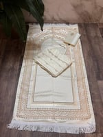 طقم سجاده تركيه وجلال صلاه قطن بارد ومصحف مفسر مغل...