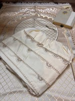 طقم سجاده تركيه وجلال صلاه قطن بارد ومصحف مفسر مغل...