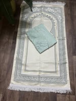 طقم سجاده تركيه وجلال صلاه قطن بارد وسبحه لول - لو...