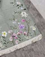 سجاده تركيه مخمليه مبطنه بتصميم أزهار وردوجلال صلا...