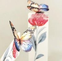 مقسم كتاب ثلاثي الأبعاد بشكل فراشه بألوان مختلفه