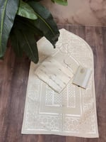 طقم سجاده تركيه مبطنه 1 سم وجلال صلاه قطن بارد ومص...