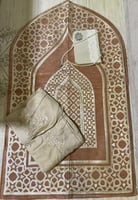 طقم صلاه سجاده تركيه مبطنه 1 سم بحمايه سفليه -جلال...