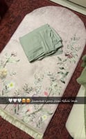 سجاده تركيه مخمليه مبطنه بتصميم أزهار ورد وجلال صل...
