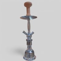 شيشة استانلس ستيل فضي مقاس22