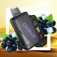 جهاز أوكس بار 25 ألف سحبة نكهة عنب أسود آيس 5mg OX...
