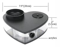 شيشة رمادا بشكل قلب RMADA