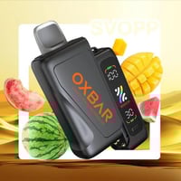 جهاز أوكس بار 25 ألف سحبة نكهة خوخ مانجو بطيخ 5mg...