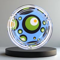 طفاية سجائر زجاج صغيرة