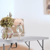 طاولة طعام قابلة للطي باللون الابيض مقاس 120x60 سم