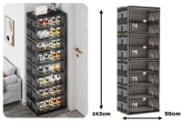 جزامه احذيه بلاستيك 8 دور باللون الأسود مقاس 143x5...